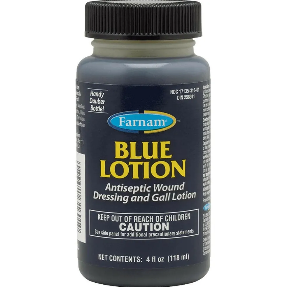 Farnam Blue Lotion Antiseptic Wound Dressing and Gall Lotion For Horses & Dogs(4 oz)