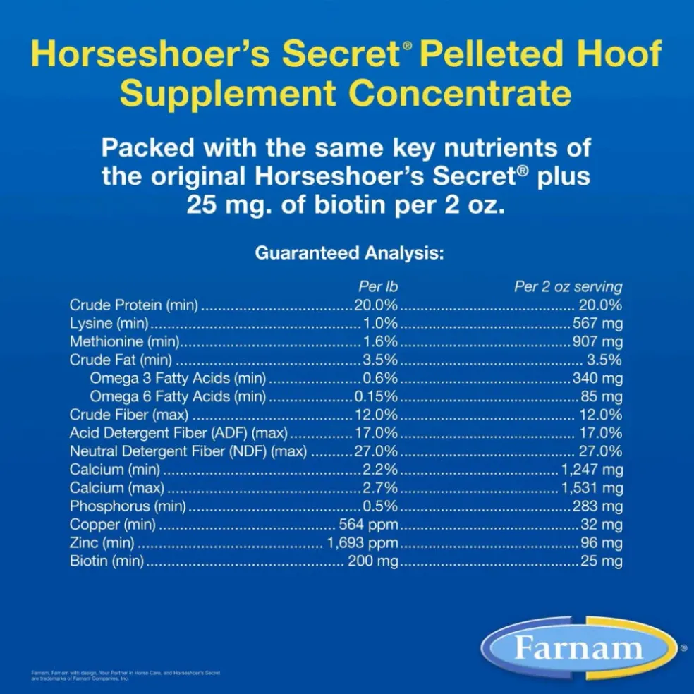 Farnam Horseshoer's Secret Pelleted Hoof Supplement Concentrate For Horses