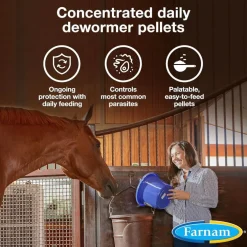 Farnam PyrantelCare Daily Dewormer Pellets for Horses (10 lb)