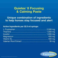 Farnam Quietex II Focusing and Calming Paste for Horses (32.5 g)