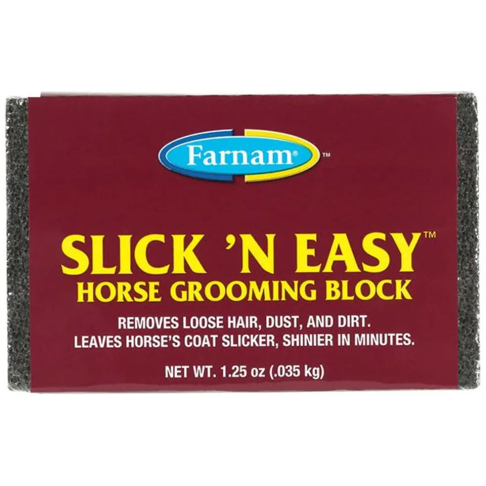 Farnam Slick 'N Easy Horse Grooming Block (1.25 oz)