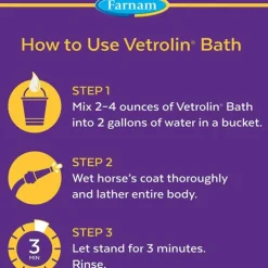 Farnam Vetrolin Bath Ultra Hydrating and Conditioning Shampoo For Horse (64 oz)
