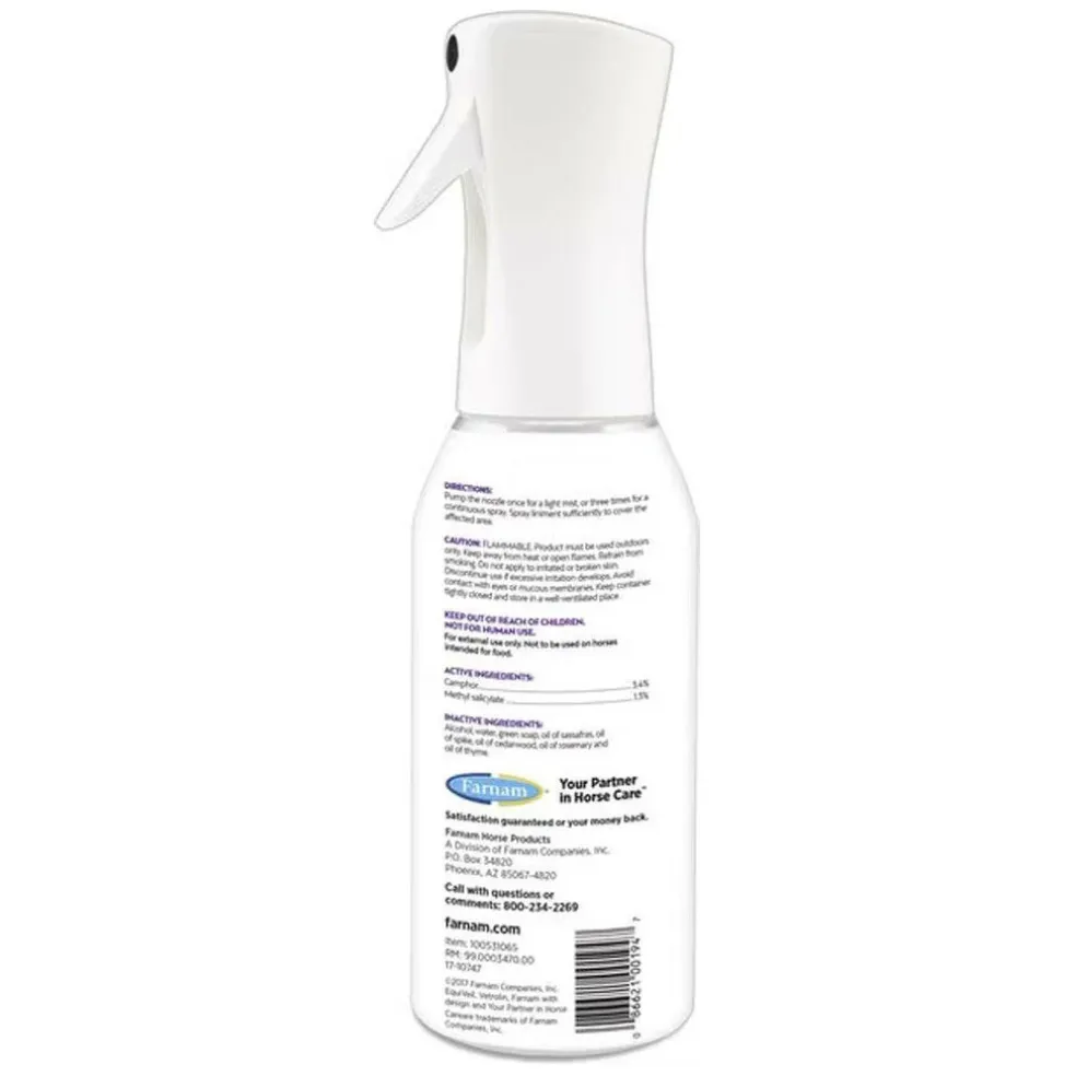 Farnam Vetrolin Liniment Muscle & Joint Pain Relief For Horses Spray (20 oz)
