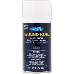 Farnam Wound Kote Blue Lotion Spray Wound Dressing For Horses & Dogs (7 oz)