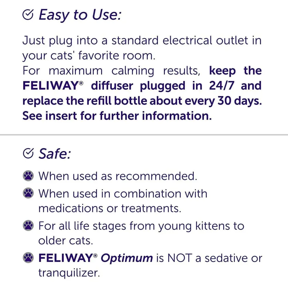 Feliway Optimum Enhanced Diffuser Refill for Cats