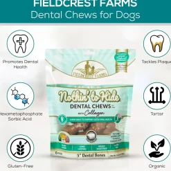 Fieldcrest Farms Nothin' to Hide Dental Wave Beef Dog Treat, 8-pack