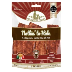 Fieldcrest Farms Nothin' to Hide Collagen & Bully Flip Chips Treats for Dogs (8 pack)