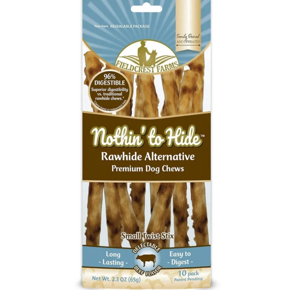 Fieldcrest Farms Nothin' to Hide Small Twist Stix Beef Flavor Treats For Dogs (10 pack)
