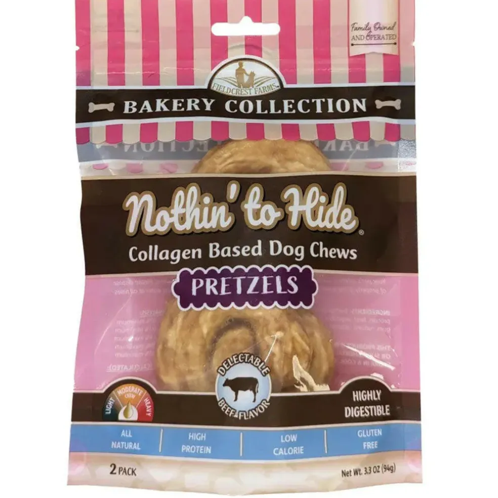 Fieldcrest Farms Nothin' to Hide Bakery Collection Pretzel Beef Dog Treat