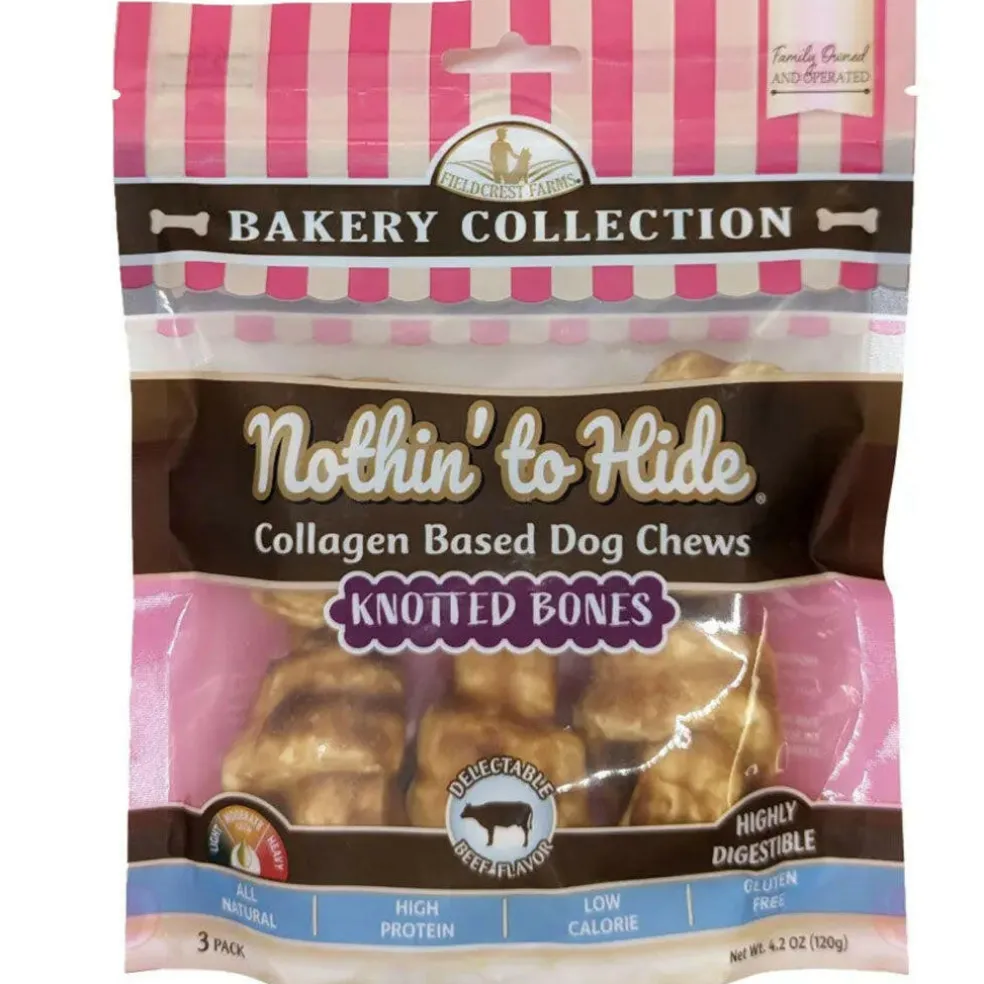 Fieldcrest Farms Nothin' to Hide Bakery Collection Croissant Beef Dog Treat 3", 3-pack