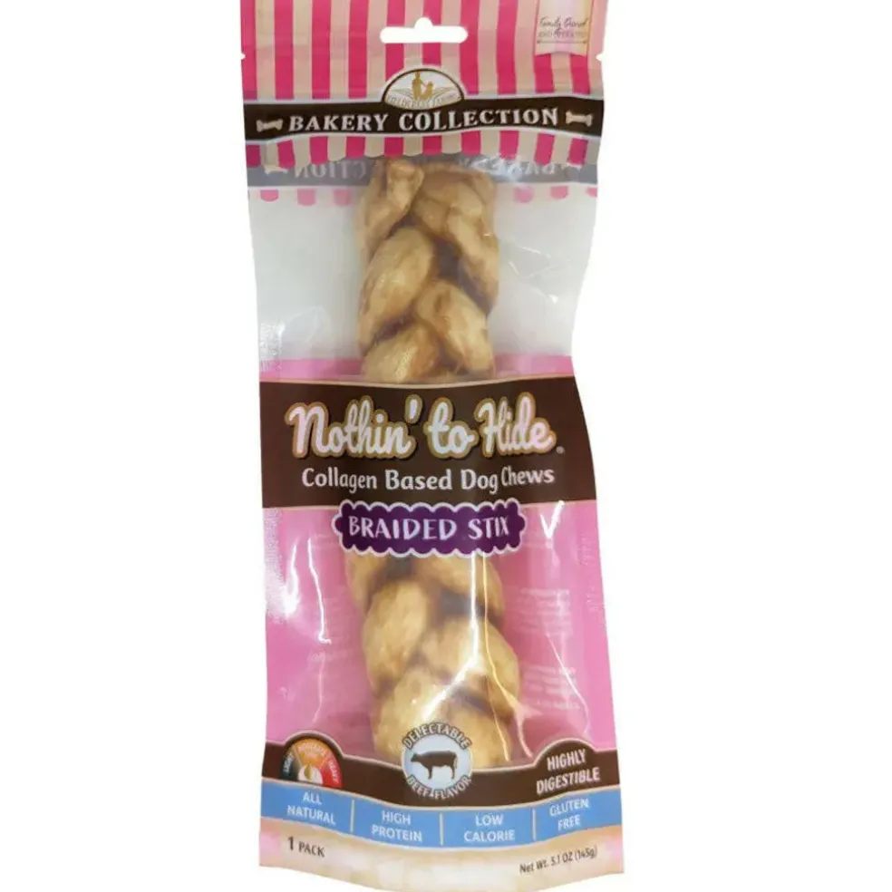Fieldcrest Farms Nothin' to Hide Bakery Collection Braided Stix Beef Dog Treat