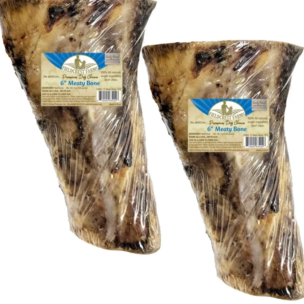 Fieldcrest Farms Premium Dog Chews 6" Meaty Bone