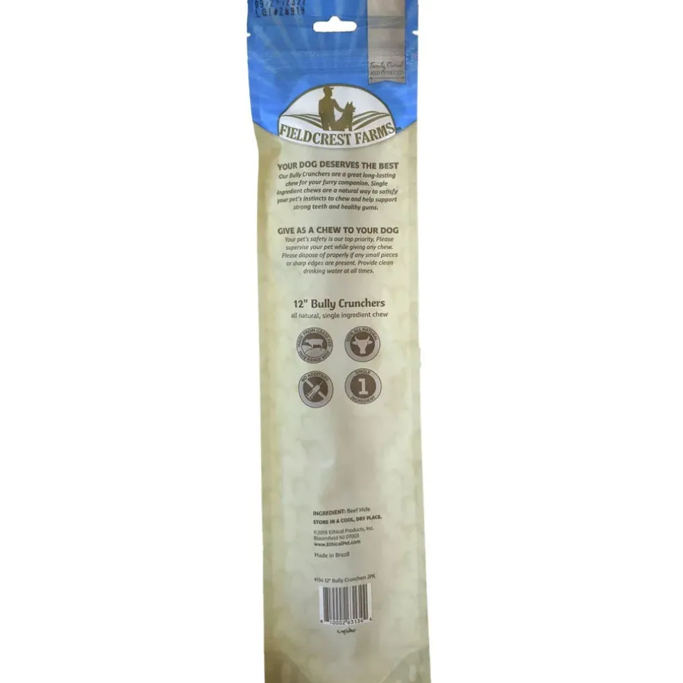 Fieldcrest Farms Premium Dog Chews 12" Bully Crunchers