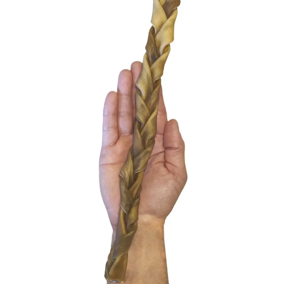 Fieldcrest Farms Premium Dog Chews 12" Braided Bully Crunchers