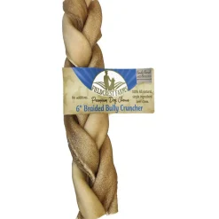 Fieldcrest Farms Premium Dog Chews 6" Braided Bully Crunchers