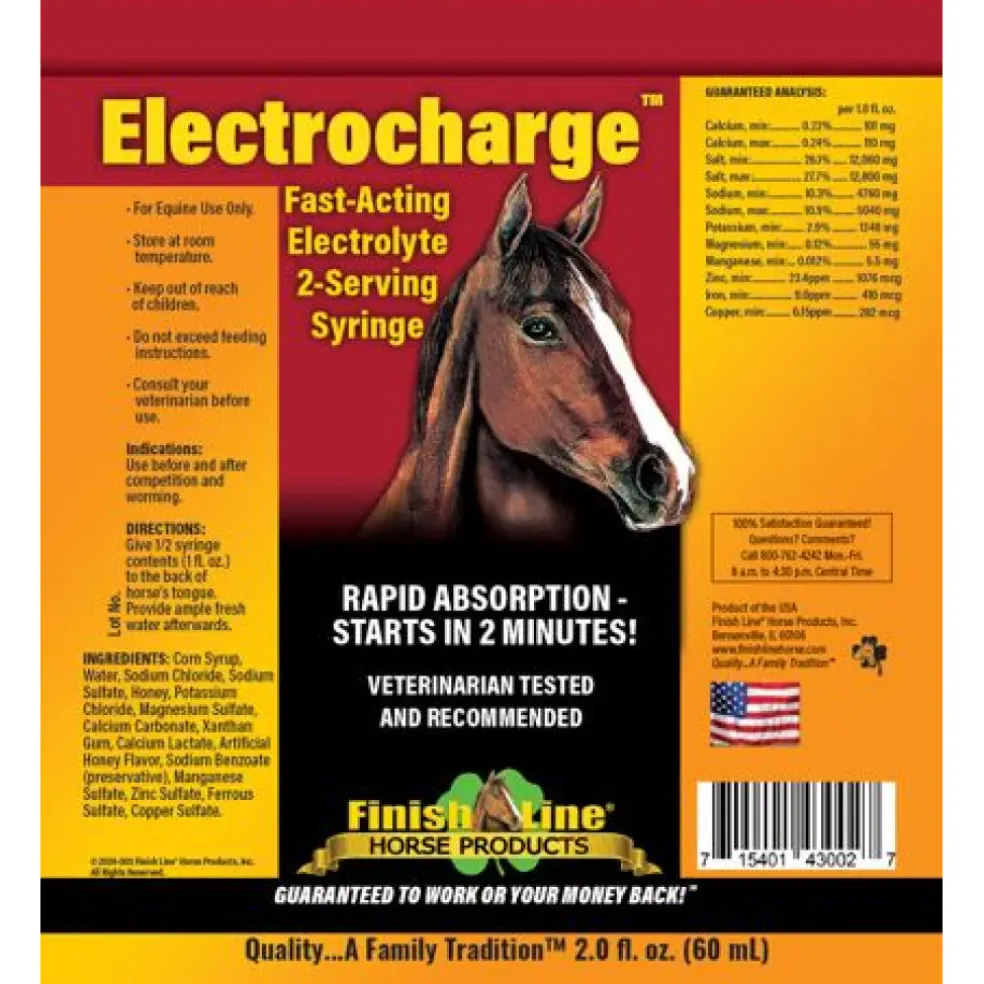 Finish Line Electrocharge Fast-Acting Electrolyte Paste for Horses (60 cc)