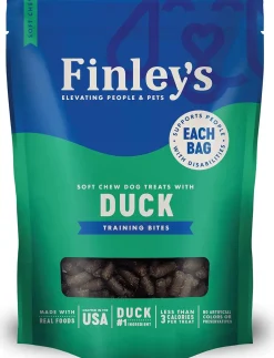 Finley's Barkery Duck Recipe Soft Chew Training Bites Dog Treats, 6-oz