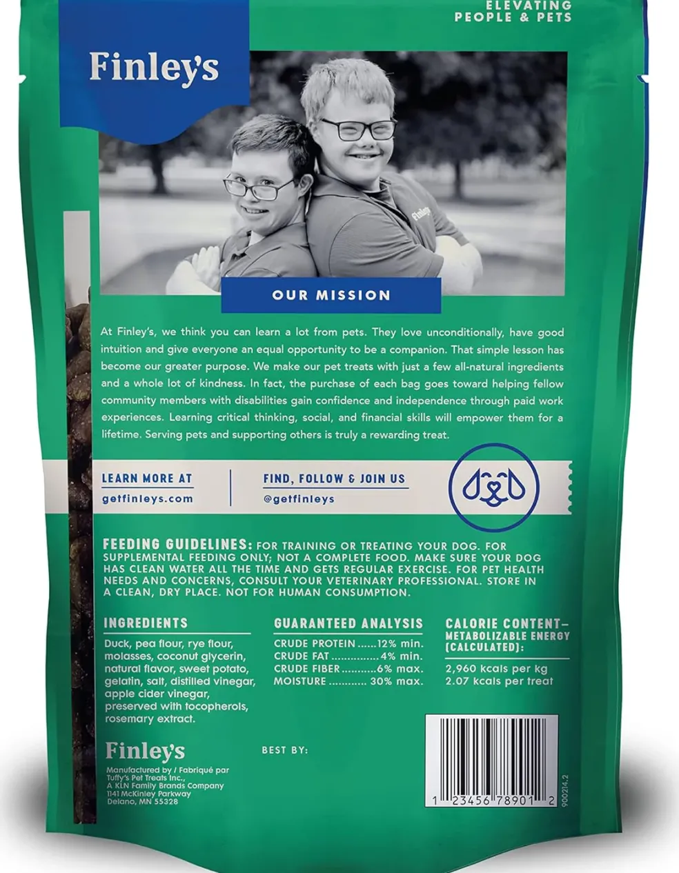 Finley's Barkery Duck Recipe Soft Chew Training Bites Dog Treats, 6-oz
