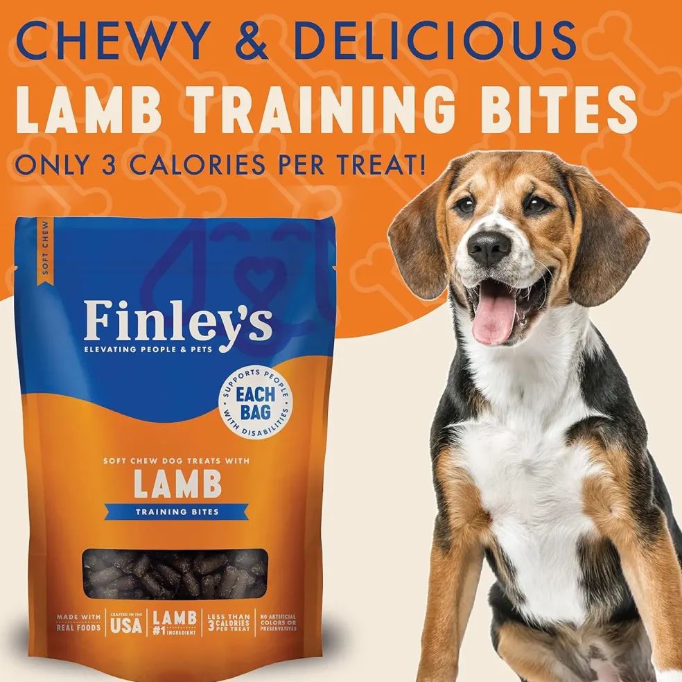 Finley's Barkery Lamb Recipe Soft Chew Training Bites Dog Treats, 6-oz