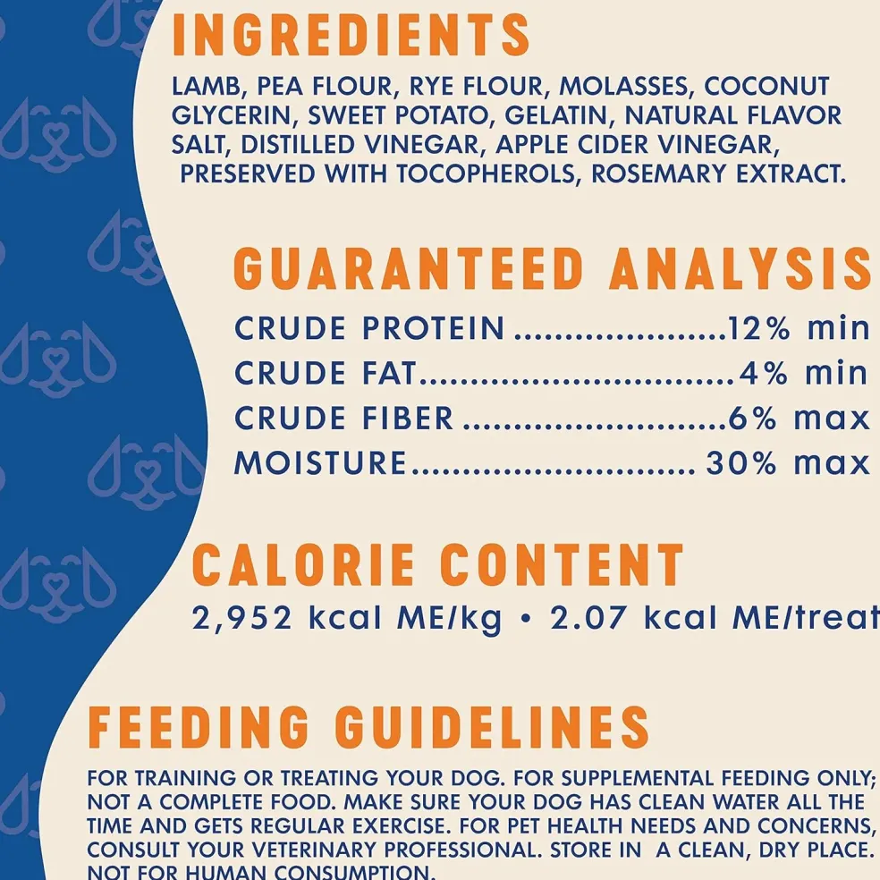 Finley's Barkery Lamb Recipe Soft Chew Training Bites Dog Treats, 6-oz