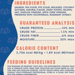 Finley's Barkery Salmon Recipe Soft Chew Training Bites Dog Treats, 6-oz