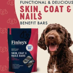 Finley's Barkery Skin, Coat & Nails Bars Dog Treats Salmon & Sweet Potato, 6-oz
