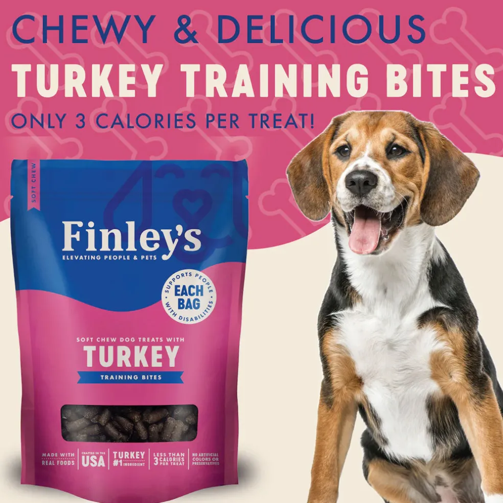 Finley's Barkery Turkey Recipe Soft Chew Training Bites Dog Treats , 6-oz