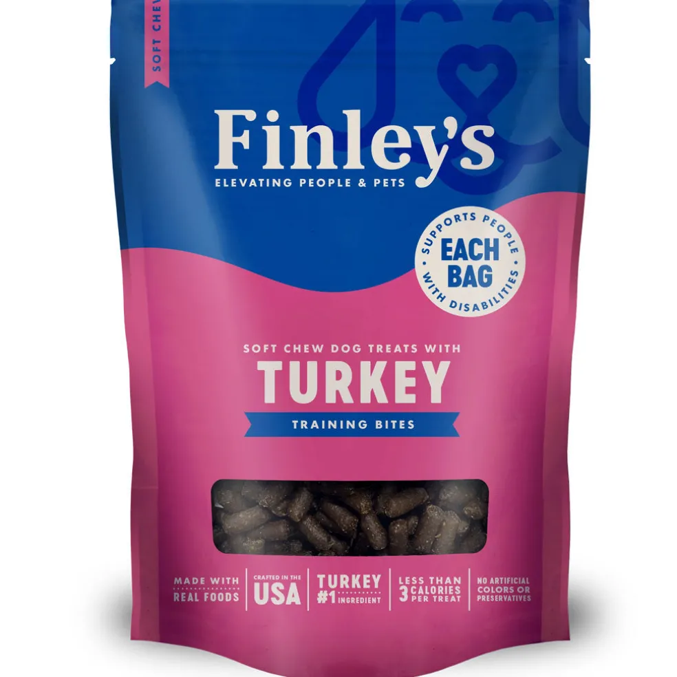 Finley's Barkery Turkey Recipe Soft Chew Training Bites Dog Treats , 6-oz