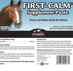 First Companion First-Calm Support Supplement Paste For Horses (1 oz)