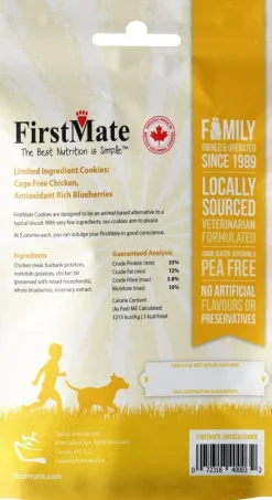 FirstMate Cage Free Chicken Meal & Blueberries Grain Free Dog Treats (8 oz)