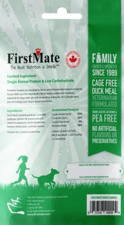 FirstMate Cage Free Duck Meal & Blueberries Grain Free Dog Treats (8 oz)