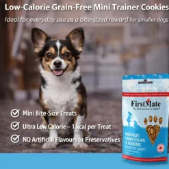 FirstMate Wild Pacific Caught Fish Meal & Blueberries Mini Trainers Grain Free Dog Treats (8 oz)