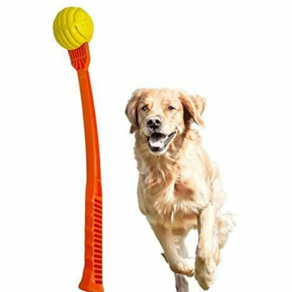 Flingerz Ultra Durable Whistling Ball Launcher Dog Toy