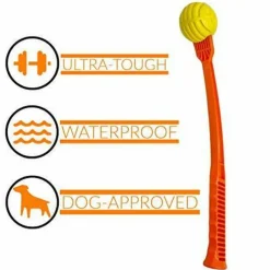 Flingerz Ultra Durable Whistling Ball Launcher Dog Toy