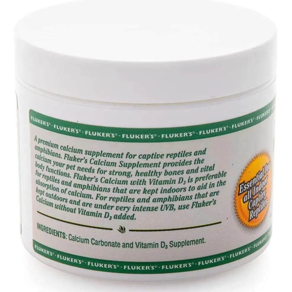Fluker's Calcium with Vitamin D3 Supplement For Reptiles (4 oz)
