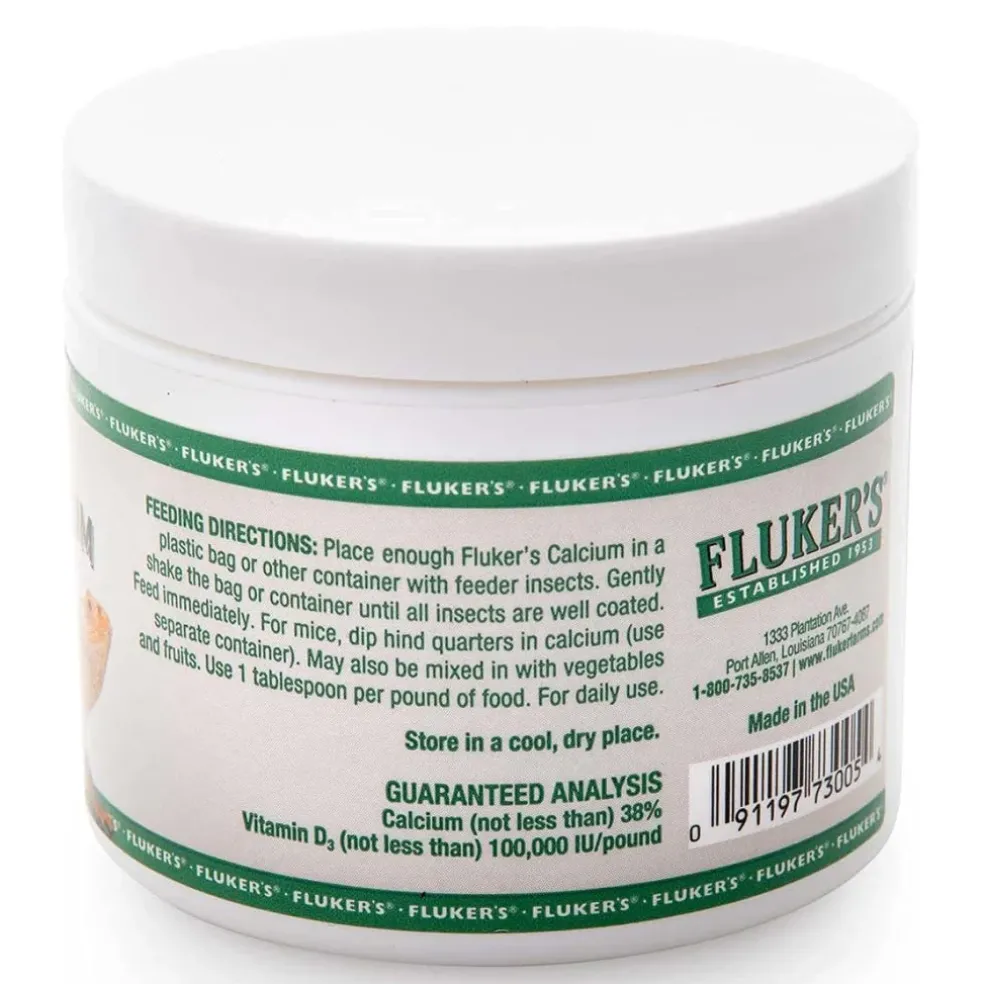 Fluker's Calcium with Vitamin D3 Supplement For Reptiles (4 oz)