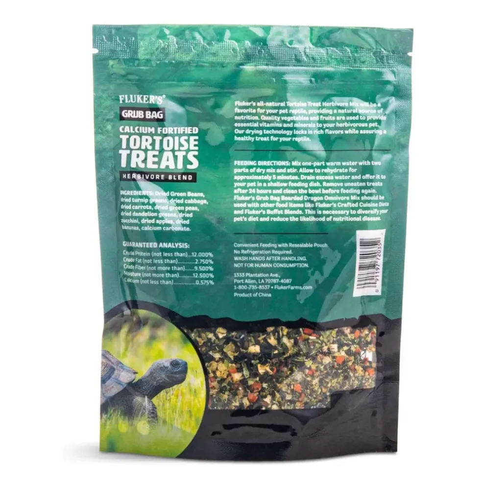 Fluker's Grub Bag Calcium Fortifed Tortoise Treats Herbivore Blend (4 oz)