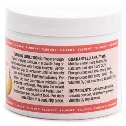 Fluker's Repta Strawberry-Banana Flavored Calcium with Vitamin D3 For Reptiles