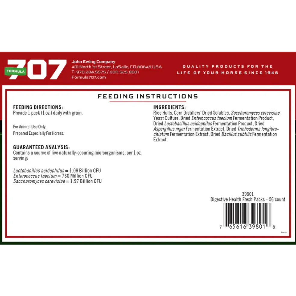 Formula 707 Digestive Health Daily Fresh Packs For Horses (56 Day Supply)