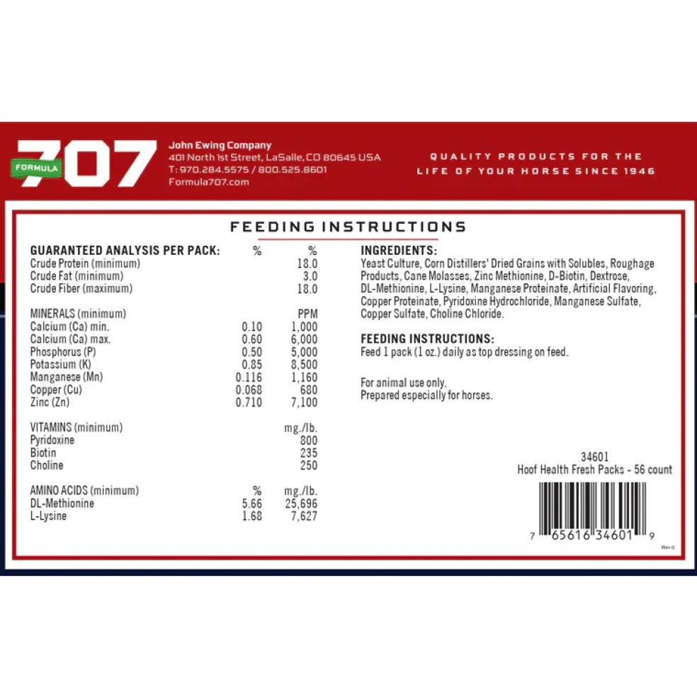 Formula 707 Hoof Health Daily Fresh Packs For Horses (56 Day Supply)
