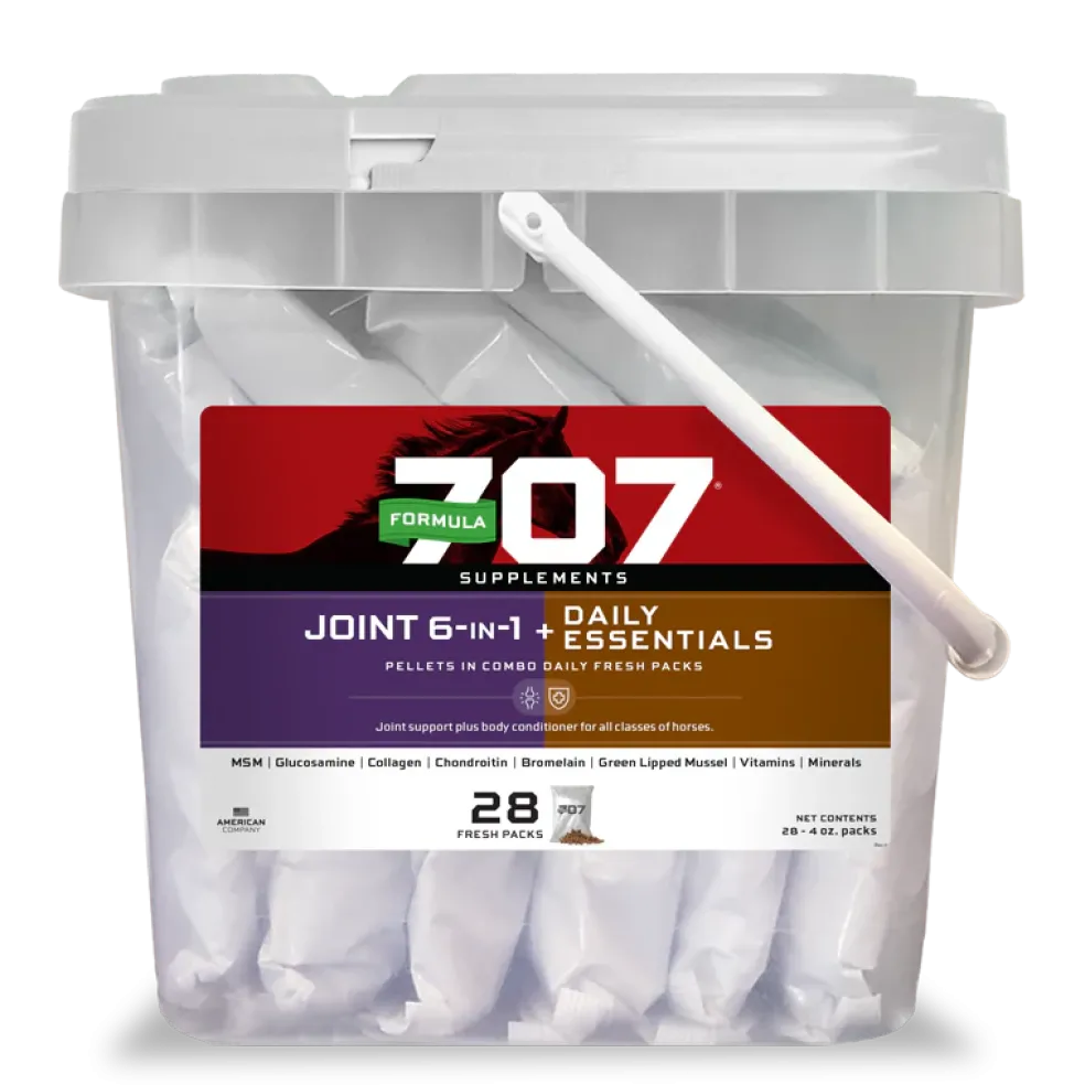 Formula 707 Joint 6-in-1 + Daily Essentials Combo Daily Fresh Packs For Horses (28 Day Supply)