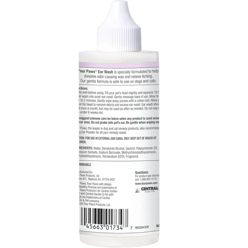 Four Paws Healthy Promise Ear Wash for Dogs & Cats (4 oz)