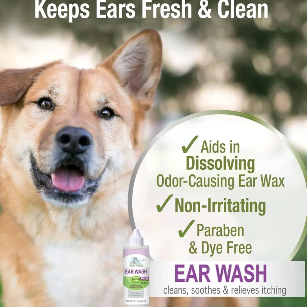 Four Paws Healthy Promise Ear Wash for Dogs & Cats (4 oz)