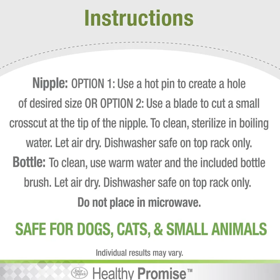 Four Paws Healthy Promise Nurser Bottles For Pets (2 oz bottles, 2 pack)