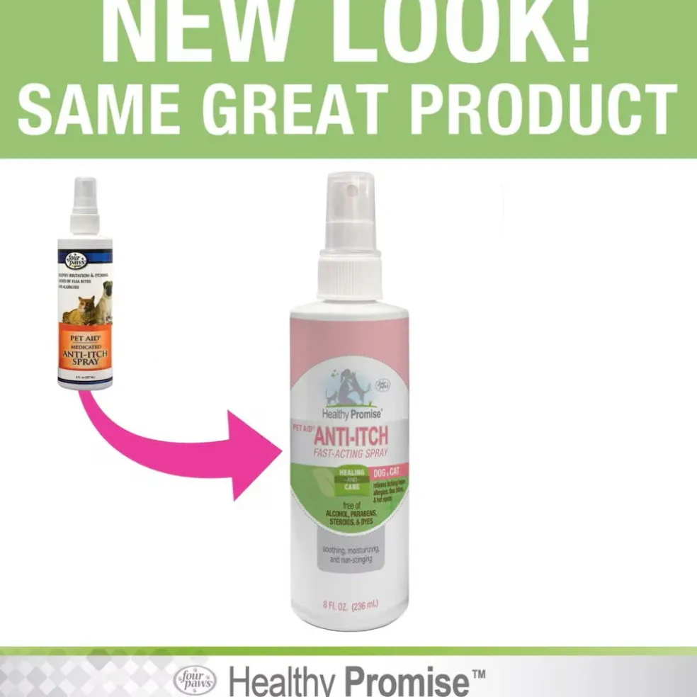 Four Paws Healthy Promise Pet Aid Fast-Acting Anti Itch Spray for Dogs & Cats (8 oz)