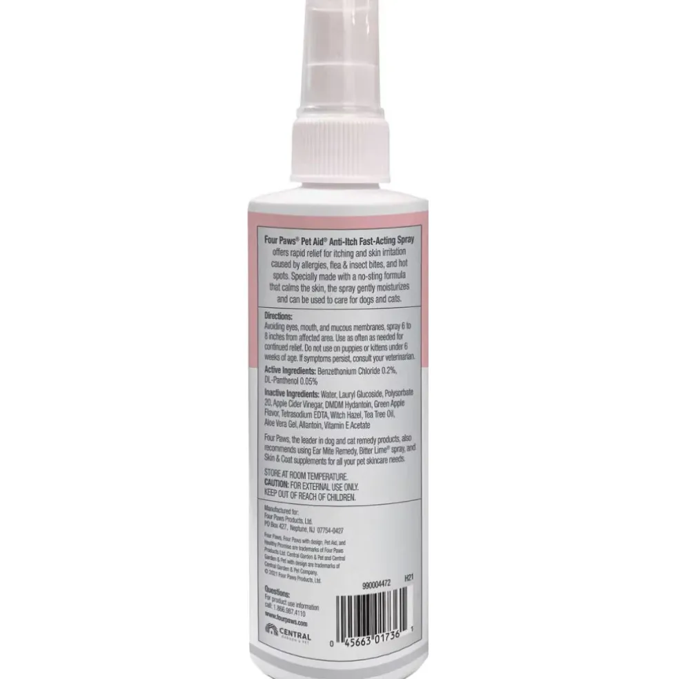 Four Paws Healthy Promise Pet Aid Fast-Acting Anti Itch Spray for Dogs & Cats (8 oz)