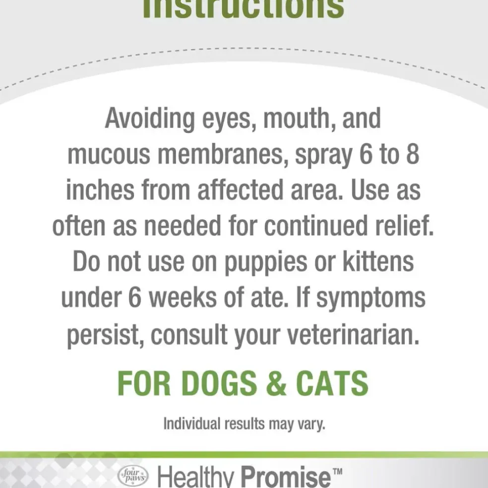 Four Paws Healthy Promise Pet Aid Fast-Acting Anti Itch Spray for Dogs & Cats (8 oz)