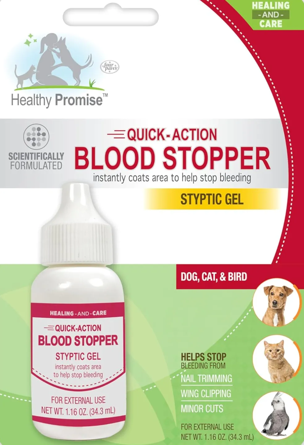 Four Paws Healthy Promise Pet Quick-Action Blood Stopper Styptic Powder For Pet