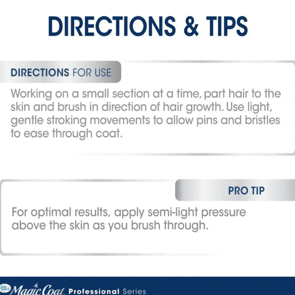 Four Paws Magic Coat Professional Series Self-Cleaning Slicker Brush For Pets