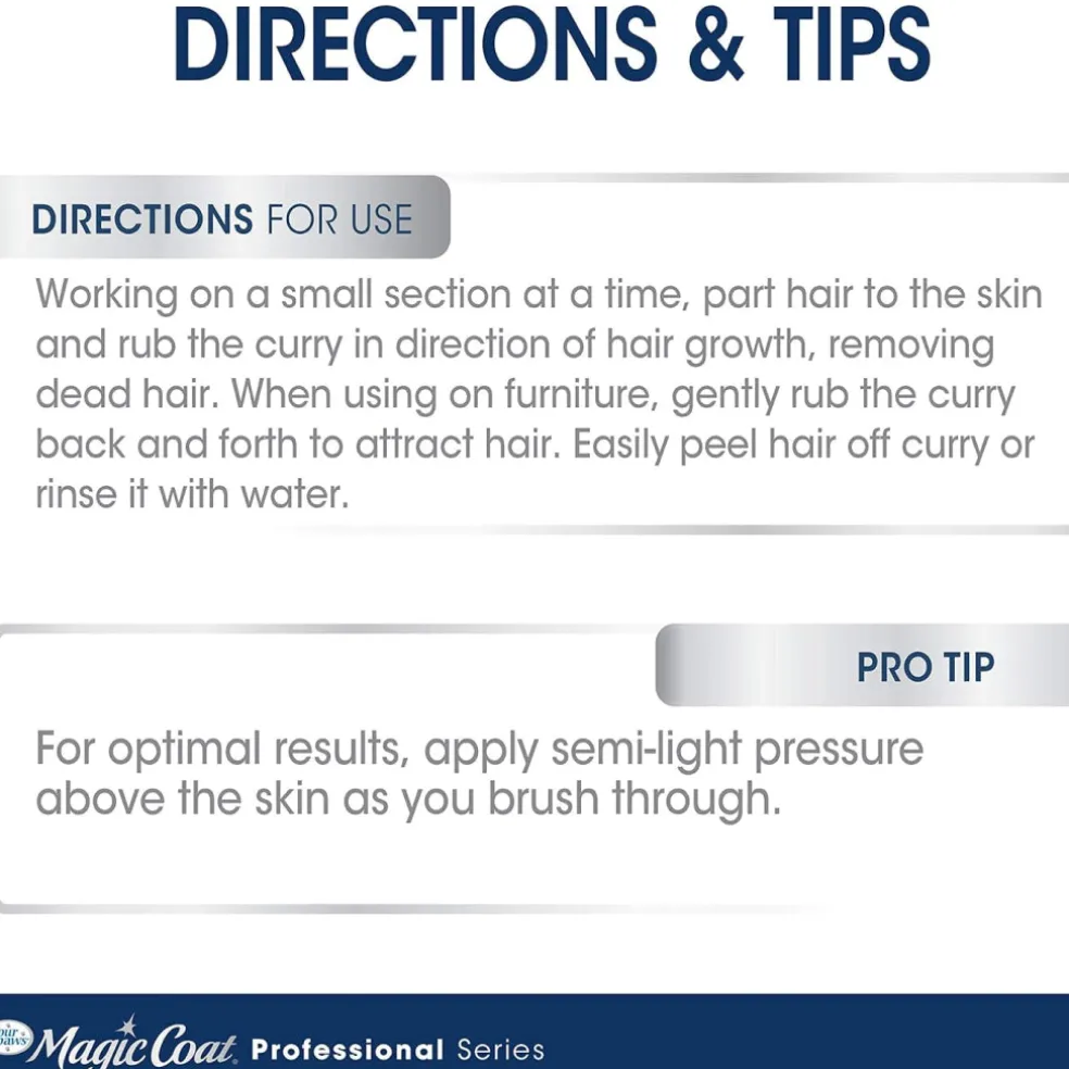 Four Paws Magic Coat Professional Series Dual-Sided Curry Brush for Dogs